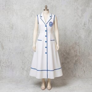 The Classic Finer Dress (White) on mannequin