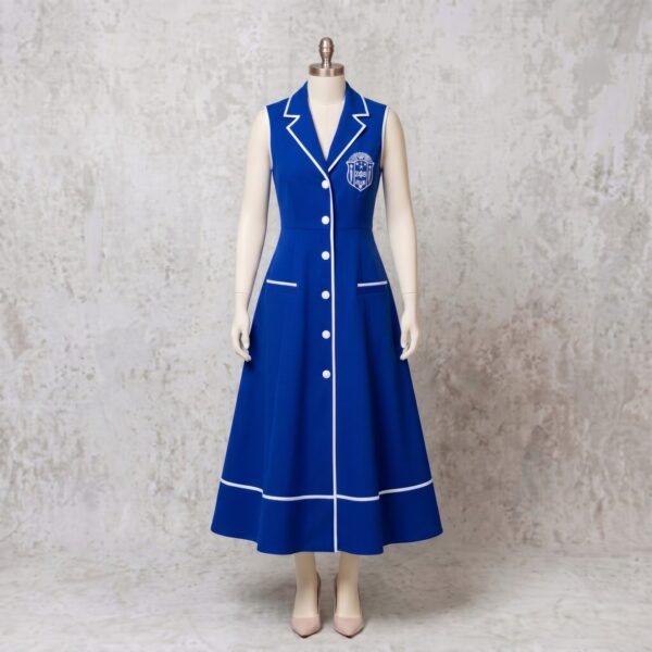 The Royal Finer Dress (Blue) by Five PearlZ Design on a Mannequin The Royal Finer Dress (Blue) by Five PearlZ Design on a Mannequin