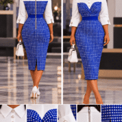 Houndstooth Elegance in a Luxury Lobby